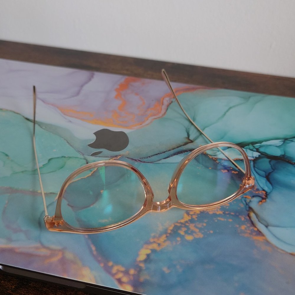 TIJN Emma Blue Light Filter glasses in Melon